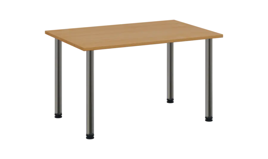 CRTR 120 jídelní stůl, kovová podnož chrom, deska 25 mm, 1194x800 mm, buk royal